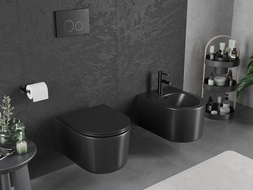 Mexen Sofia miska wc Rimless Tornado, czarna mat - 3354XX85T