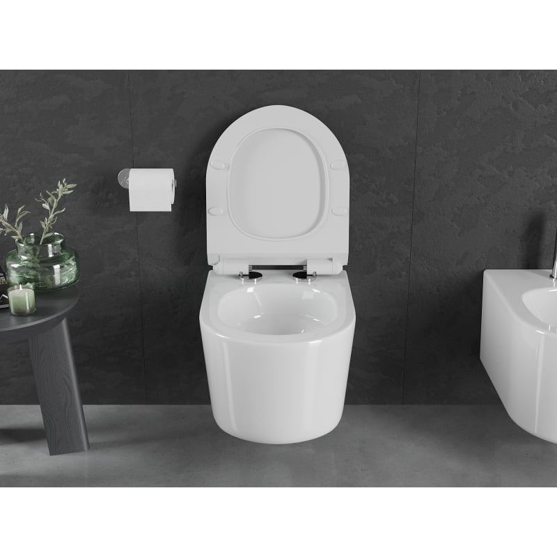 Mexen Sofia miska wc Rimless Tornado z deską wolnoopadającą slim, duroplast, biała połysk - 30540100T