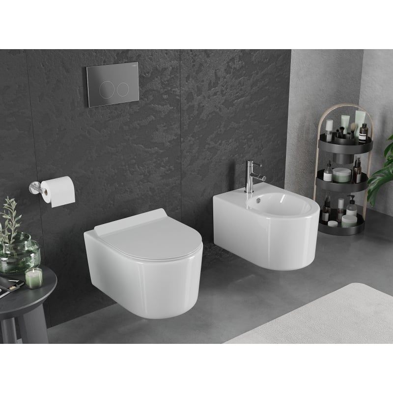 Mexen Sofia miska wc Rimless Tornado z deską wolnoopadającą slim, duroplast, biała połysk - 30540100T