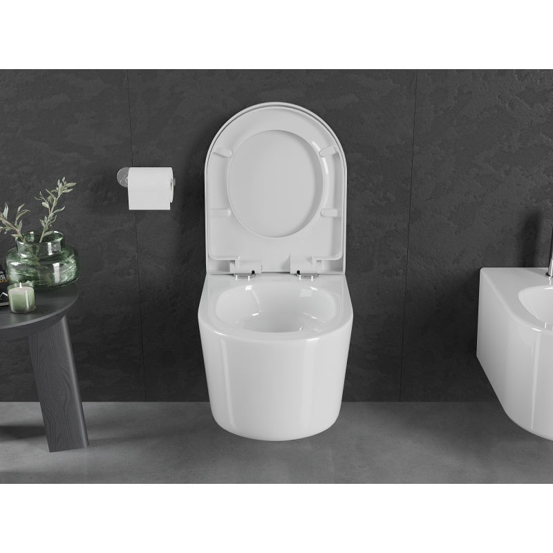 Mexen Sofia miska wc Rimless Tornado z deską wolnoopadającą twarda, duroplast, biała połysk - 30540200T