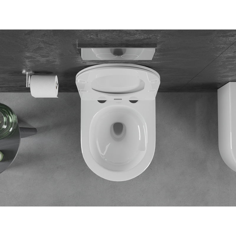 Mexen Sofia miska wc Rimless Tornado z deską wolnoopadającą slim, duroplast, biała połysk - 30540300T