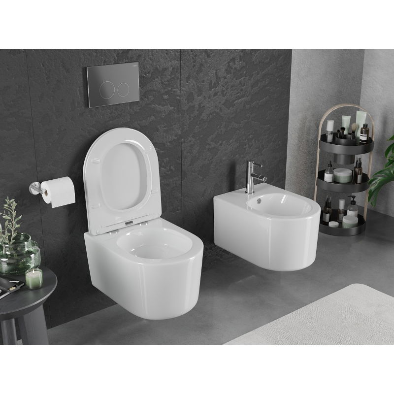 Mexen Sofia miska wc Rimless Tornado z deską wolnoopadającą slim, duroplast, biała połysk - 30540400T