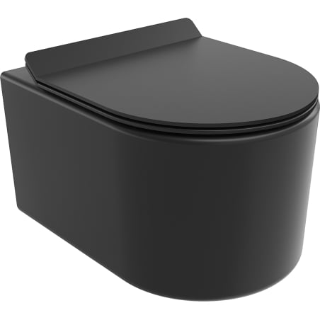 Mexen Sofia miska wc Rimless Tornado z deską wolnoopadającą slim, duroplast, czarna mat - 30540185T