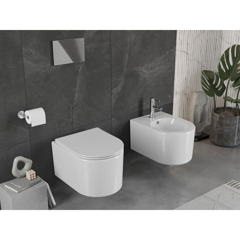 Mexen Sofia miska wc Rimless z deską wolnoopadającą slim, duroplast, biała połysk - 30540400