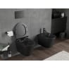 Mexen Rico miska wc Rimless Tornado z deską wolnoopadającą slim, duroplast, czarna mat - 30720185T