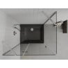 Mexen Roma kabina prysznicowa uchylna 100 x 80 cm, transparent, chrom + brodzik Flat, czarny - 854-100-080-01-00-4070