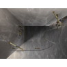 Mexen Lunar kabina prysznicowa półokrągła uchylna lewa 100 x 70 cm, transparent, złota - 833-100L-070P-50-00