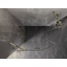 Mexen Lunar kabina prysznicowa półokrągła uchylna lewa 100 x 90 cm, transparent, złota - 833-100L-090P-50-00
