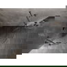 Mexen Lunar kabina prysznicowa półokrągła uchylna 90 x 90 cm, transparent, gun gray szczotkowany - 833-090L-090P-66-00