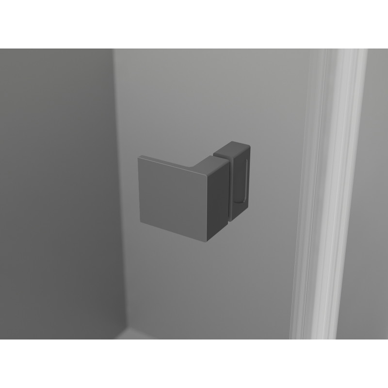 Mexen Lunar kabina prysznicowa półokrągła uchylna 70 x 70 cm, transparent, gun metal - 833-070L-070P-95-00