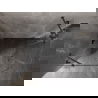 Mexen Lunar kabina prysznicowa półokrągła uchylna lewa 90 x 70 cm, transparent, gun gray szczotkowany - 833-090L-070P-66-00