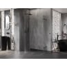 Mexen Lunar kabina prysznicowa półokrągła uchylna lewa 90 x 80 cm, transparent, gun metal - 833-090L-080P-95-00