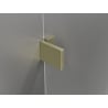 Mexen Lunar kabina prysznicowa półokrągła uchylna prawa 90 x 80 cm, transparent, złota szczotkowana - 833-090P-080L-55-00