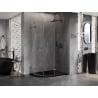 Mexen Lunar kabina prysznicowa półokrągła uchylna prawa 100 x 90 cm, transparent, gun metal - 833-100P-090L-95-00