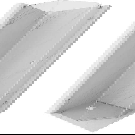 Mexen Lunar L kabina prysznicowa pięciokątna uchylna lewa 90 x 80 cm, transparent, chrom - 831L-090L-080P-01-00-L