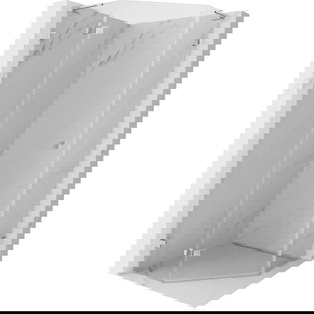 Mexen Lunar L kabina prysznicowa pięciokątna uchylna lewa 100 x 100 cm, transparent, chrom - 831L-100L-100P-01-00-L