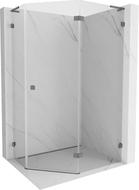 Mexen Lunar L kabina prysznicowa pięciokątna uchylna prawa 100 x 80 cm, transparent, gun metal - 831L-100P-080L-95-00-P