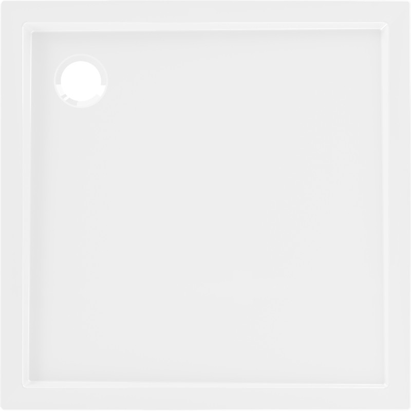 Mexen Flow brodzik kwadratowy slim 90 x 90 cm, biały połysk - 46S109090