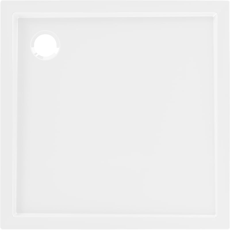 Mexen Flow brodzik kwadratowy slim 100 x 100 cm, biały połysk - 46S101010