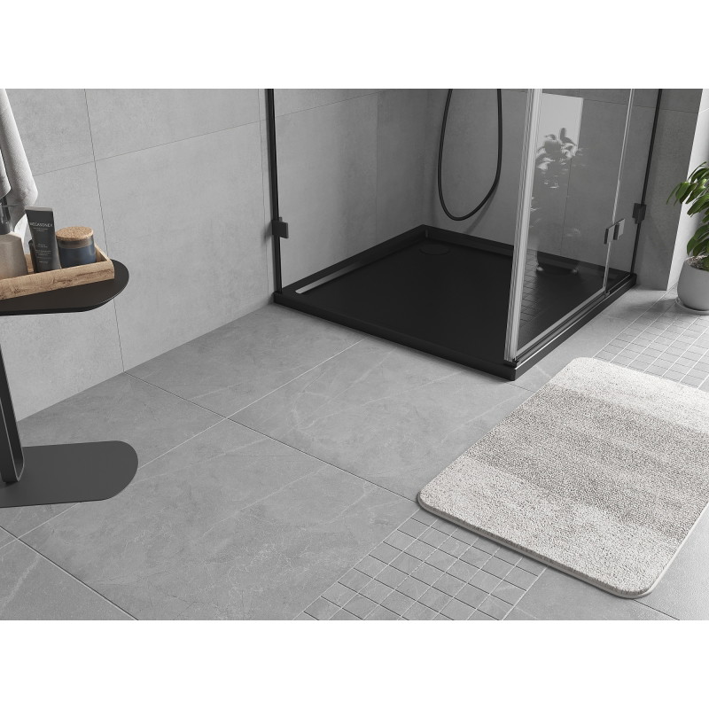 Mexen Flow brodzik kwadratowy slim 70 x 70 cm, czarny mat - 46S707070