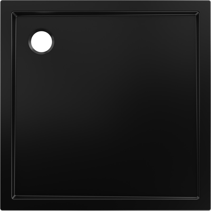 Mexen Flow brodzik kwadratowy slim 90 x 90 cm, czarny mat - 46S709090
