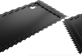 Mexen Flow brodzik kwadratowy slim 95 x 95 cm, czarny mat - 46S709595