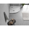 Mexen Flow brodzik półokrągły slim 80 x 80 cm, biały połysk - 46Q108080