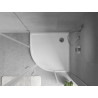 Mexen Flow brodzik półokrągły slim 80 x 80 cm, biały połysk - 46Q108080