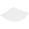 Mexen Flow brodzik półokrągły slim 80 x 80 cm, biały połysk - 46Q108080
