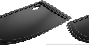 Mexen Flow brodzik półokrągły slim 80 x 80 cm, czarny mat - 46Q708080