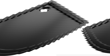 Mexen Flow brodzik półokrągły slim 90 x 90 cm, czarny mat - 46Q709090