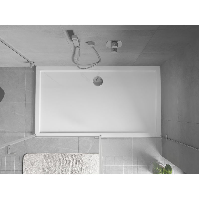 Mexen Flow brodzik prostokątny slim 70 x 140 cm, biały połysk - 46R107014