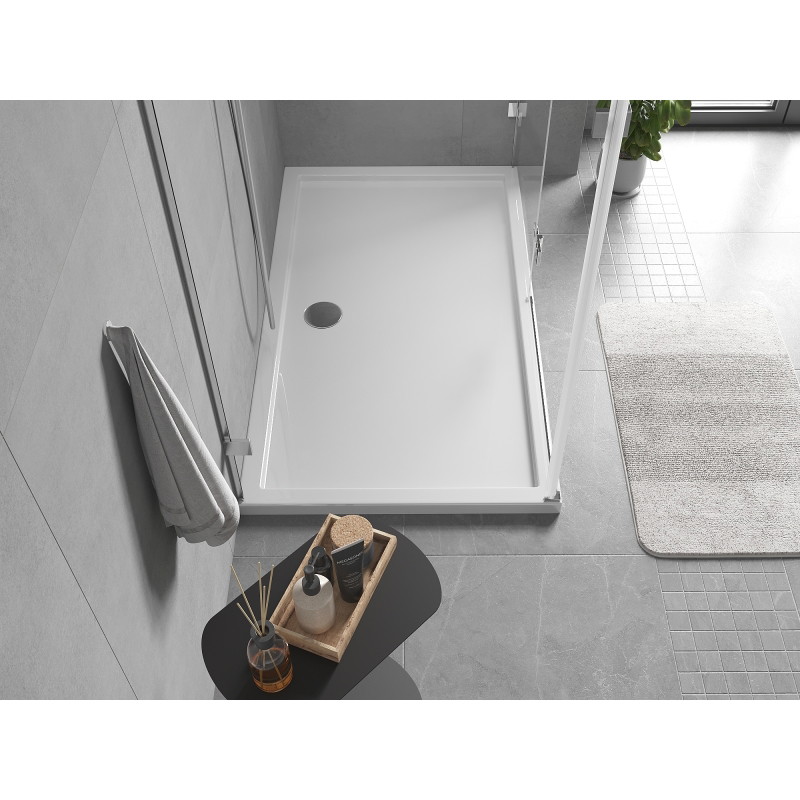 Mexen Flow brodzik prostokątny slim 160 x 75 cm, biały połysk - 46R107516