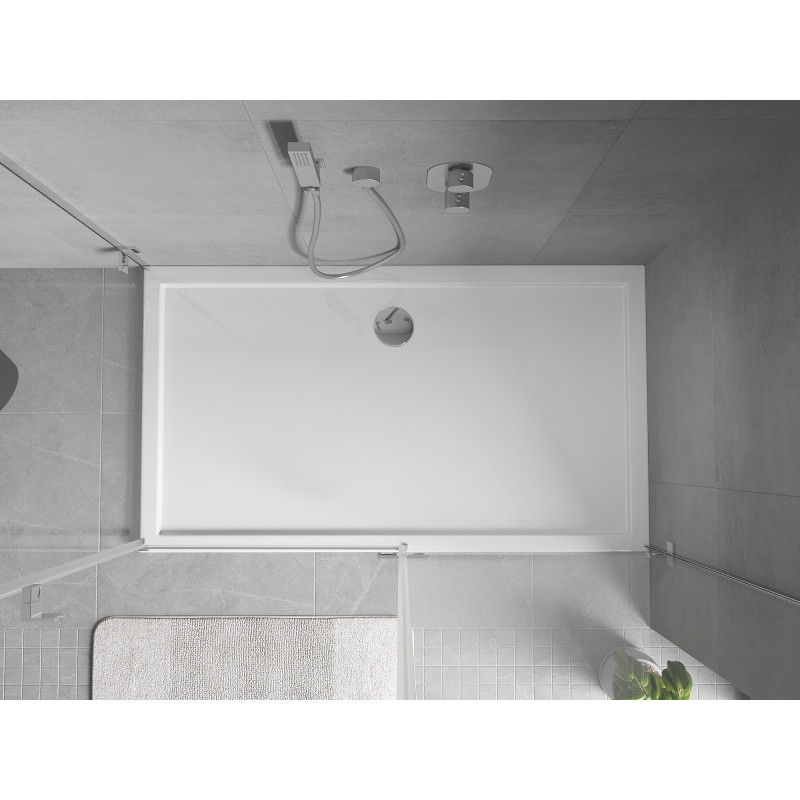 Mexen Flow brodzik prostokątny slim 150 x 80 cm, biały połysk - 46R108015