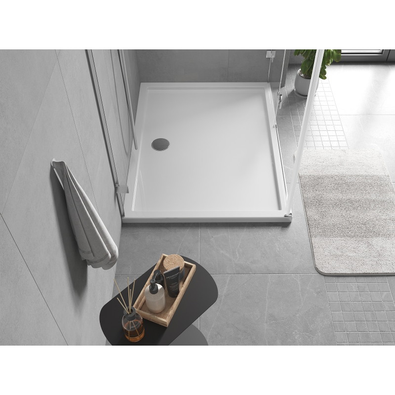Mexen Flow brodzik prostokątny slim 90 x 100 cm, biały połysk - 46R109010