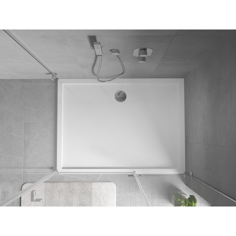 Mexen Flow brodzik prostokątny slim 90 x 100 cm, biały połysk - 46R109010