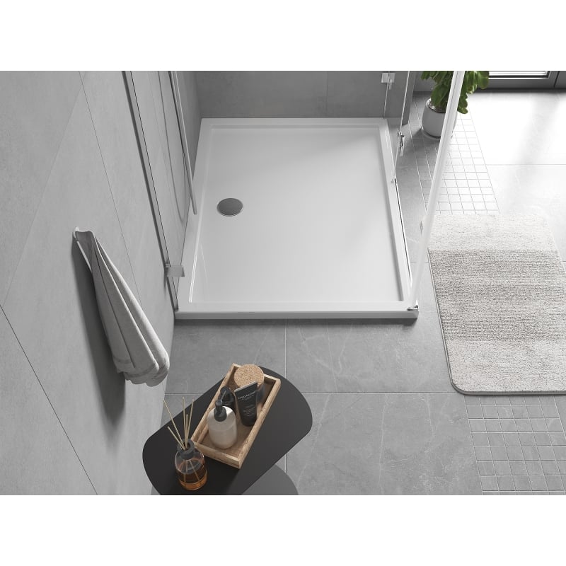 Mexen Flow brodzik prostokątny slim 130 x 100 cm, biały połysk - 46R101013