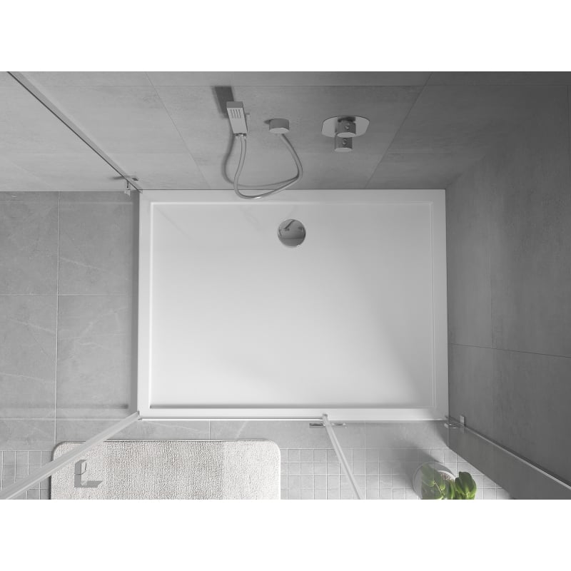 Mexen Flow brodzik prostokątny slim 130 x 100 cm, biały połysk - 46R101013