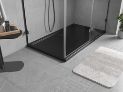 Mexen Flow brodzik prostokątny slim 140 x 80 cm, czarny mat - 46R708014