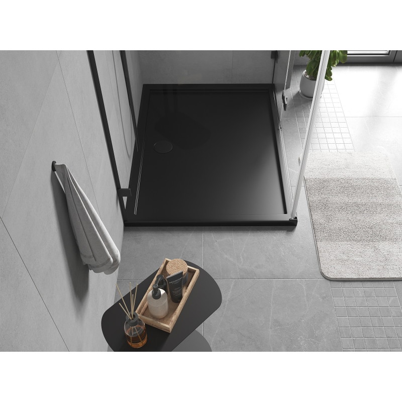Mexen Flow brodzik prostokątny slim 90 x 100 cm, czarny mat - 46R709010