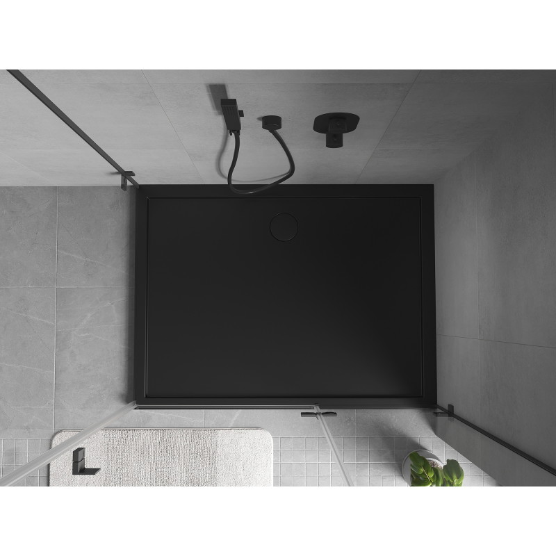 Mexen Flow brodzik prostokątny slim 90 x 100 cm, czarny mat - 46R709010