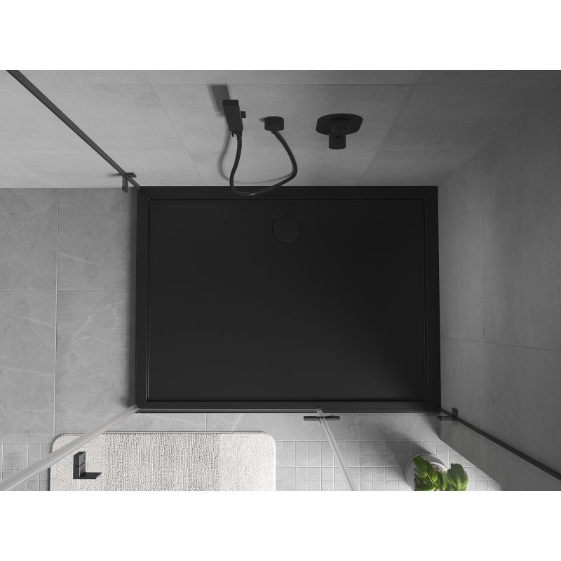 Mexen Flow brodzik prostokątny slim 90 x 120 cm, czarny mat - 46R709012