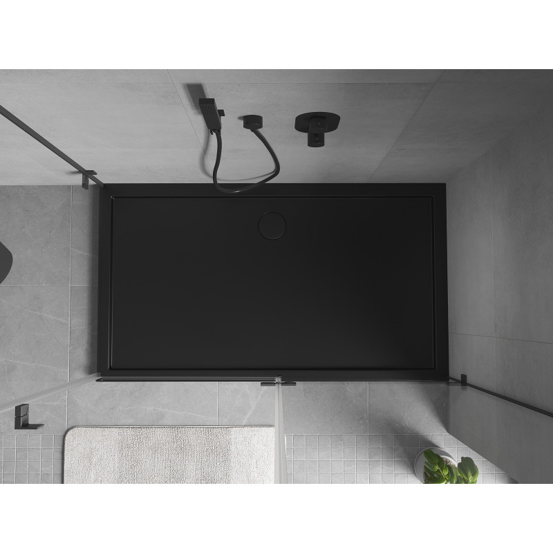 Mexen Flow brodzik prostokątny slim 160 x 95 cm, czarny mat - 46R709516