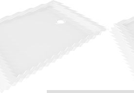 Mexen Flow+ brodzik prostokątny 70 x 80 cm, biały połysk - 46R107080H