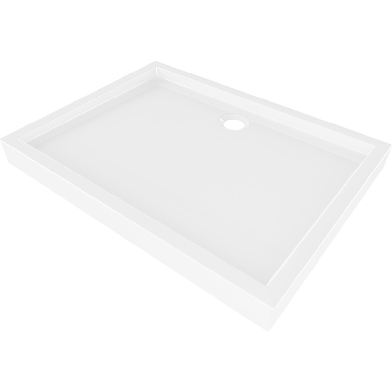 Mexen Flow+ brodzik prostokątny 70 x 100 cm, biały połysk - 46R107010H