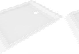 Mexen Flow+ brodzik prostokątny 70 x 100 cm, biały połysk - 46R107010H