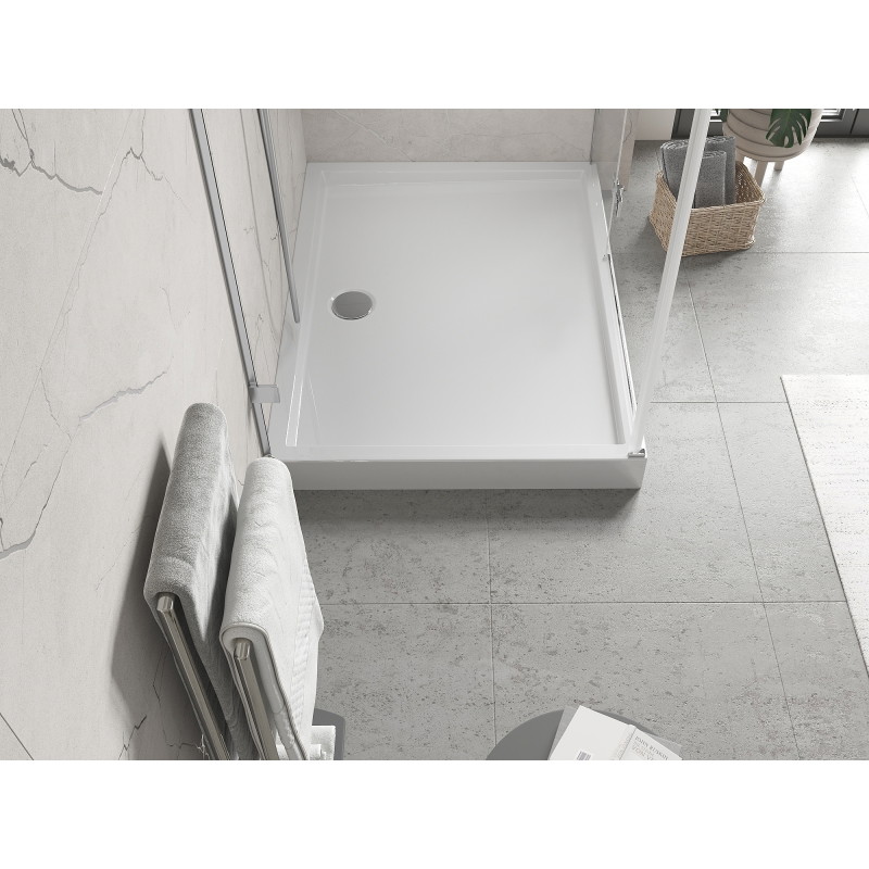 Mexen Flow+ brodzik prostokątny 70 x 100 cm, biały połysk - 46R107010H