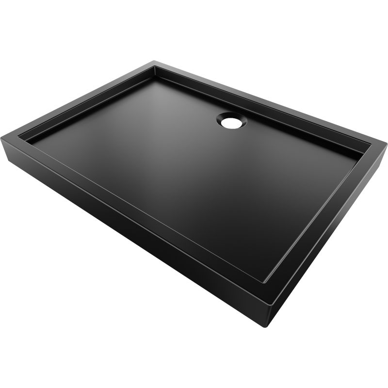 Mexen Flow+ brodzik prostokątny 70 x 100 cm, czarny mat - 46R707010H