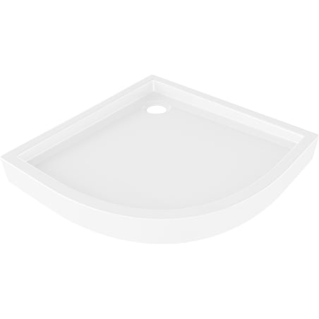 Mexen Flow+ brodzik półokrągły 80 x 80 cm, biały połysk - 46Q108080H