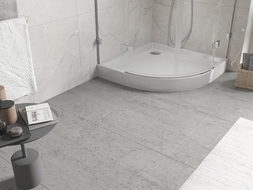 Mexen Flow+ brodzik półokrągły 90 x 90 cm, biały połysk - 46Q109090H
